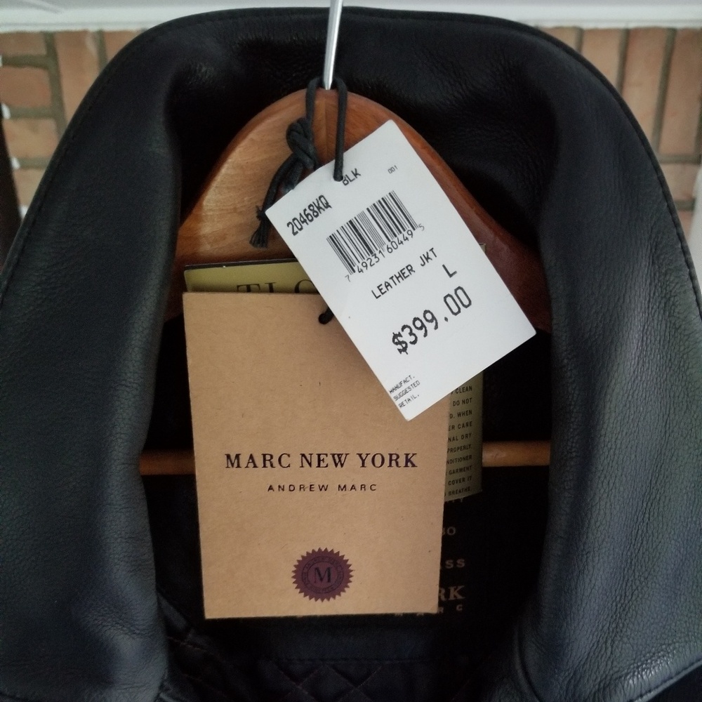 Men's large leather coat